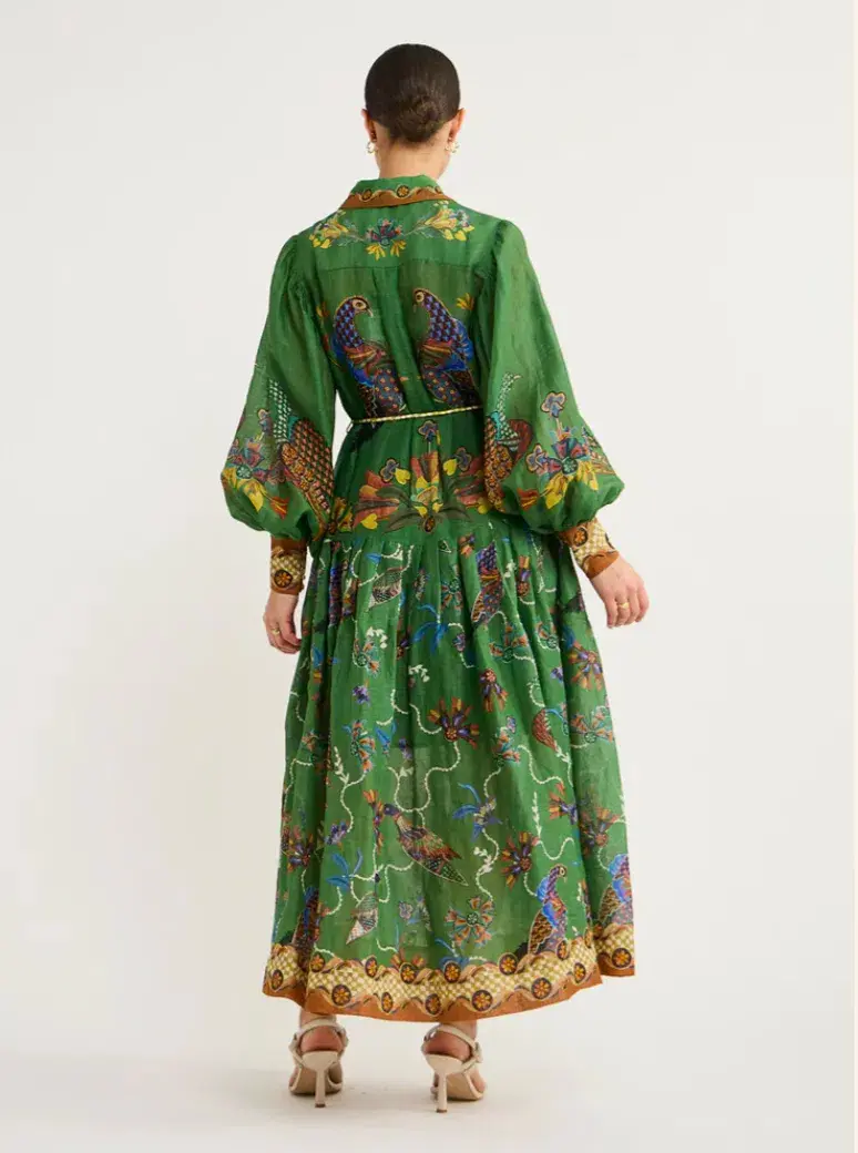 Alemais Birdie Shirtdress in Jade Size AU 14 - Image 5