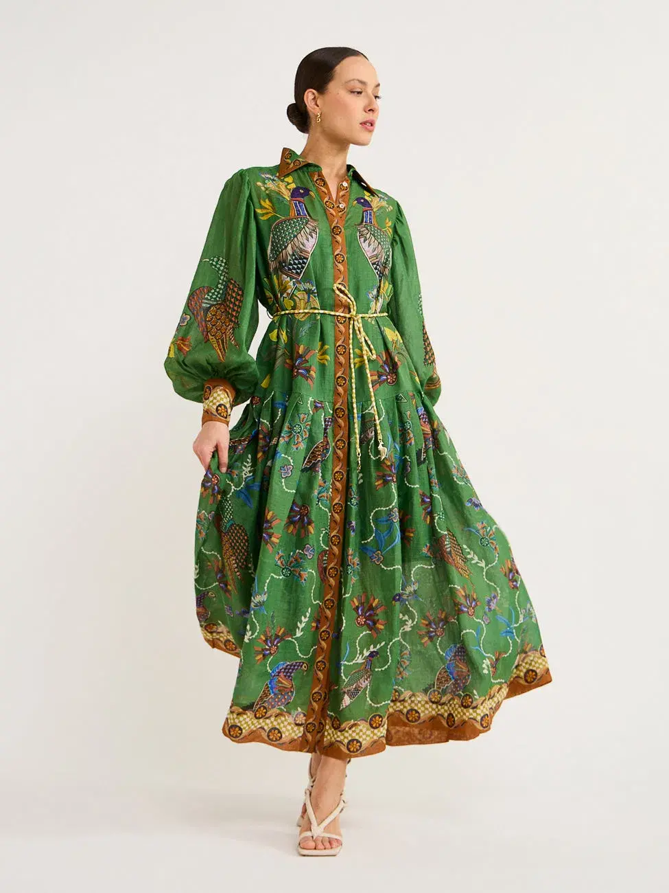Alemais Birdie Shirtdress in Jade Size AU 14 - Image 1
