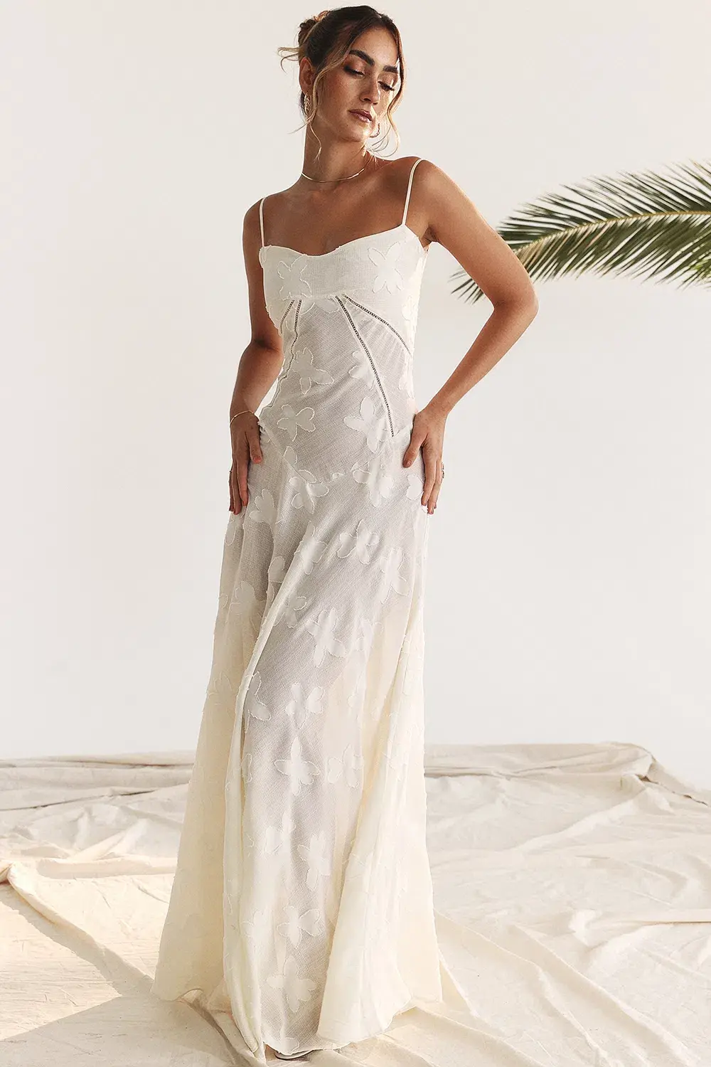  House of CB Seren Dress Cream Size 6 - Image 1