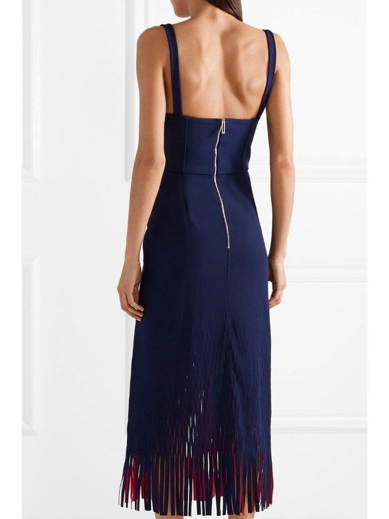 Dion Lee Bustier Perf Midi Dress Blue Size 6 - Image 2