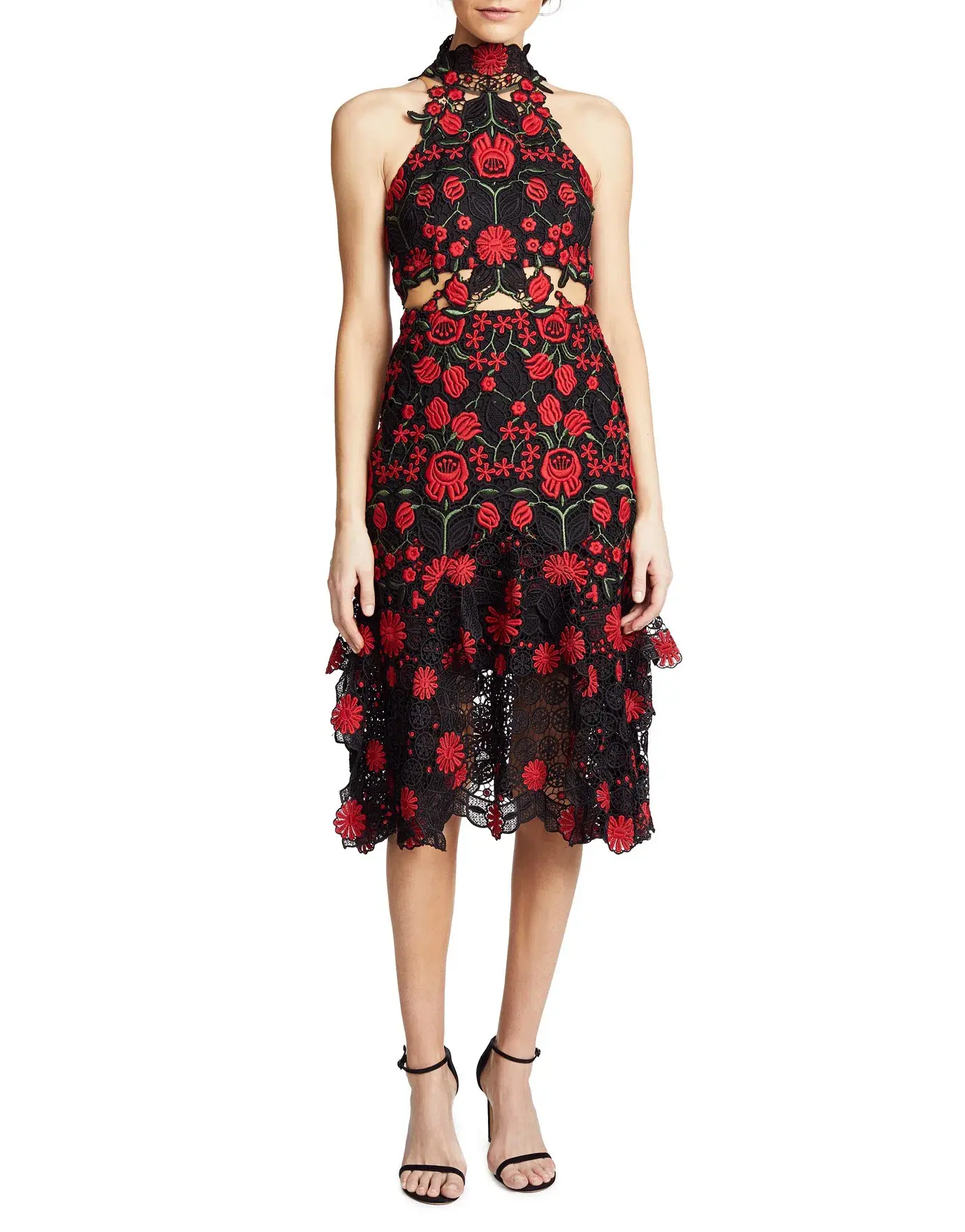 Thurley English Rose Midi Dress Floral Size 8 - Image 1