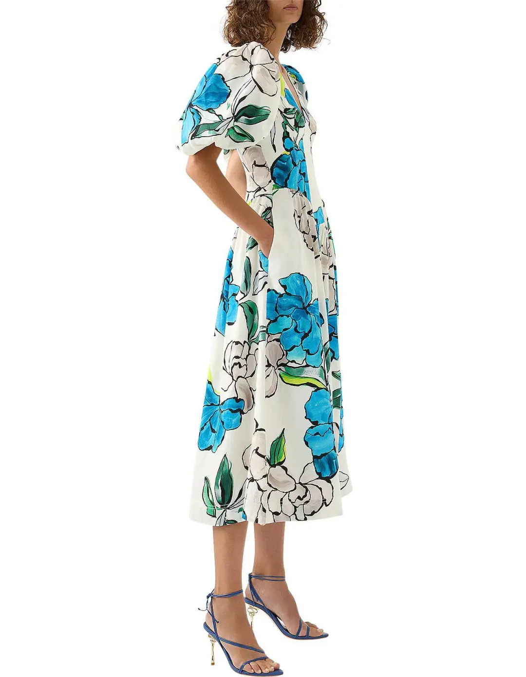 Aje Pedestal Corseted Midi Dress Floral Size 16 for rent on The Volte - main image