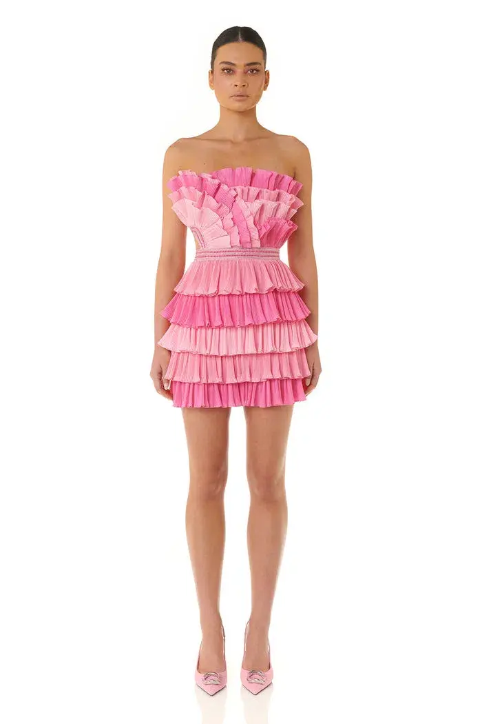 Eliya the Label Josephine Mini Dress Pink Size M/Au 10 - Image 1