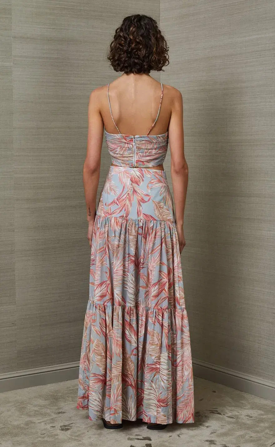 Bec & Bridge Miami Palm Skirt and Top Set Print Size 10 - Image 3