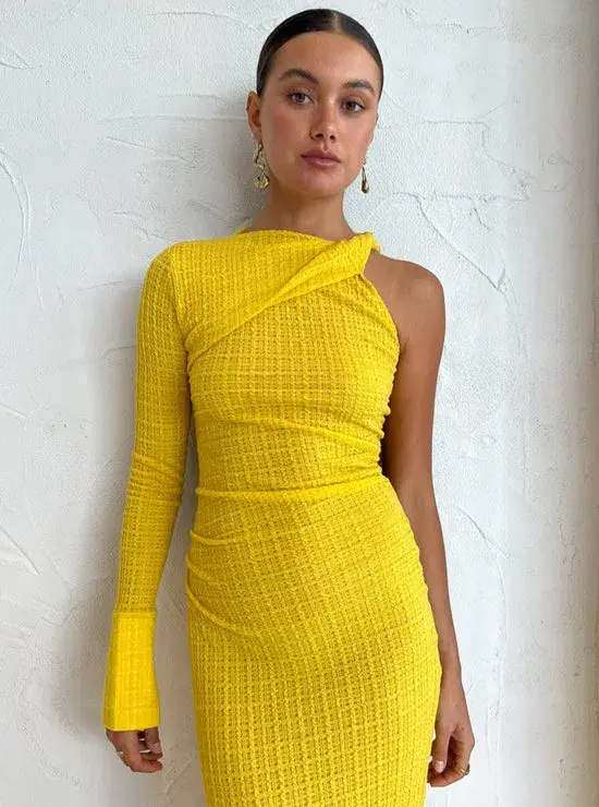 Camilla and Marc Cypress Dress Yellow Size AU 10 - Image 2