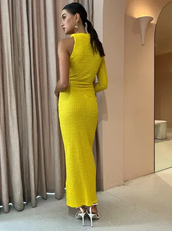 Camilla and Marc Cypress Dress Yellow Size AU 10 - Image 3