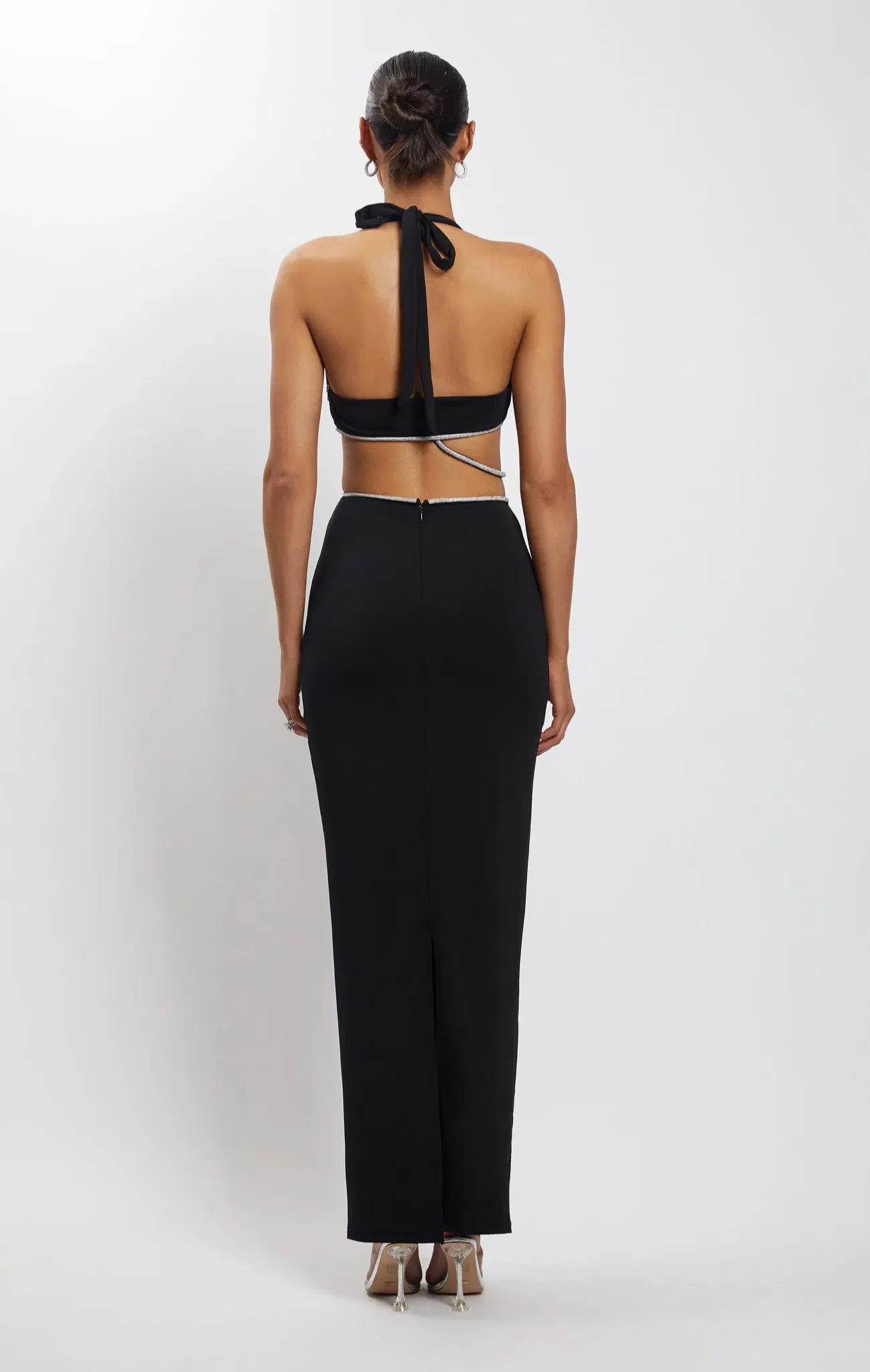 Meshki Nicha Diamanté Cut Out Maxi Dress Black Size M / AU 10 - Image 2