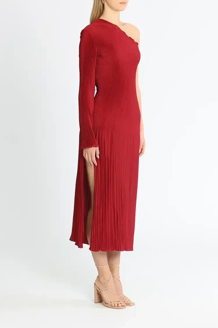 L'Idee Soiree Gigi Gown Sleeved Ruby Red Size 12 - Image 2