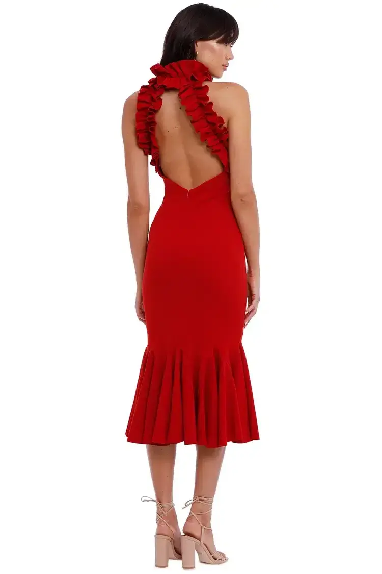 Elliatt Composure Dress Scarlet Red Size AU 12 - Image 3