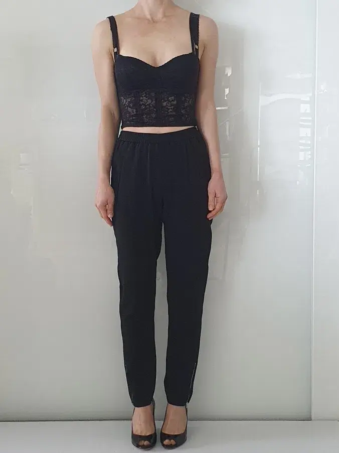 Dolce and Gabbana Lace Corset Bustier Black Size 6 - Image 4