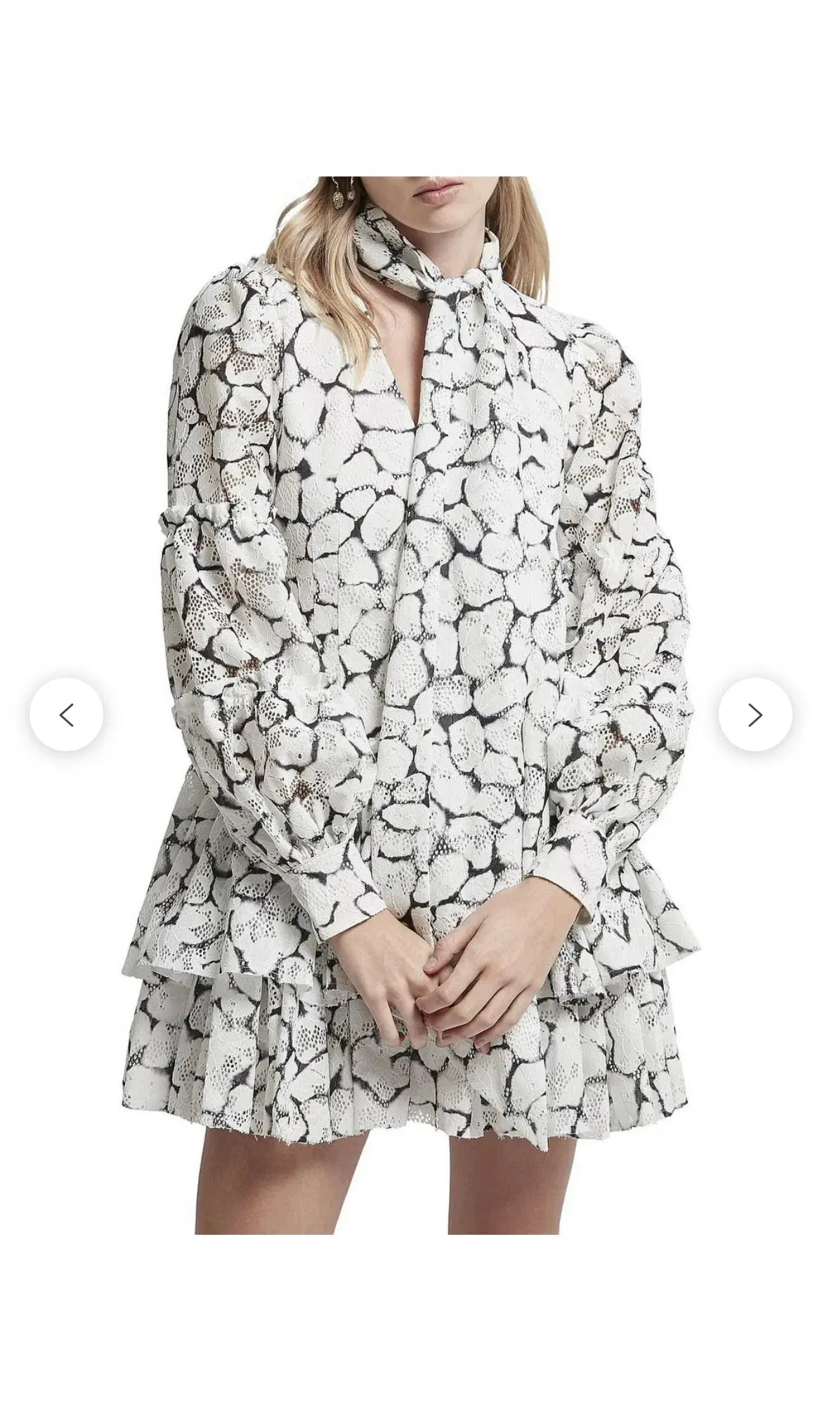 Aje Rebellion Lace Mini Dress Print Size 6 - Image 2