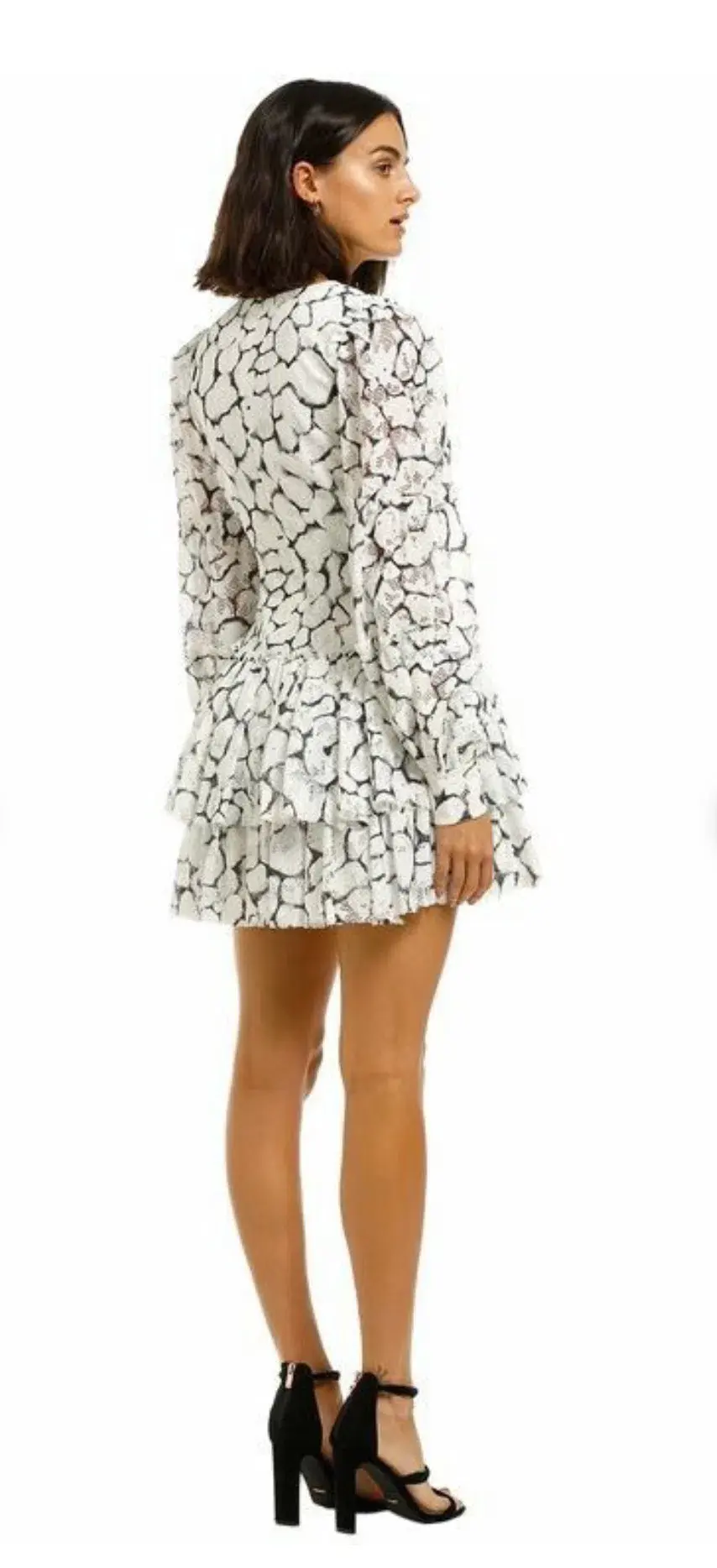 Aje Rebellion Lace Mini Dress Print Size 6 - Image 6
