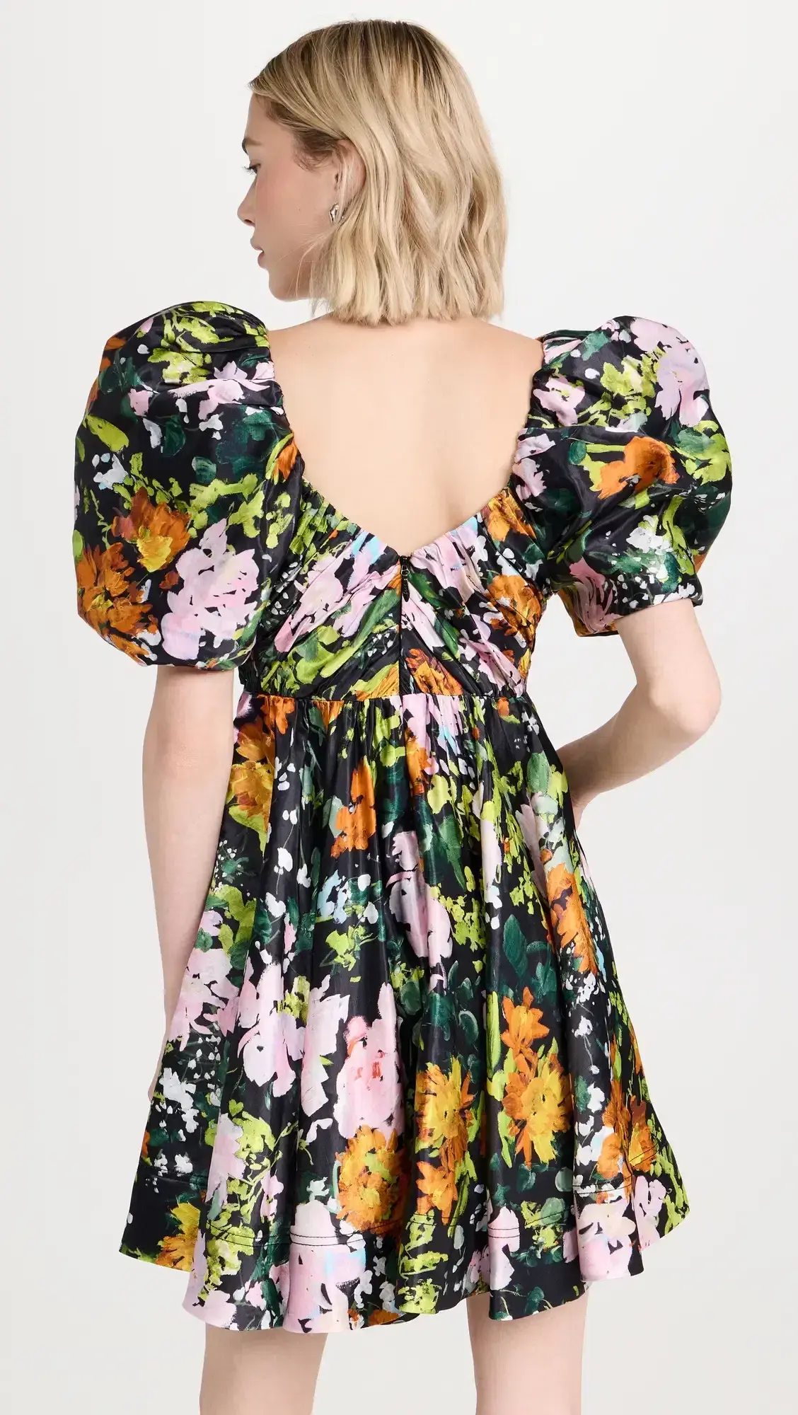 Aje - Gabrielle Plunge Mini Dress Floral - Size 12 - Image 3