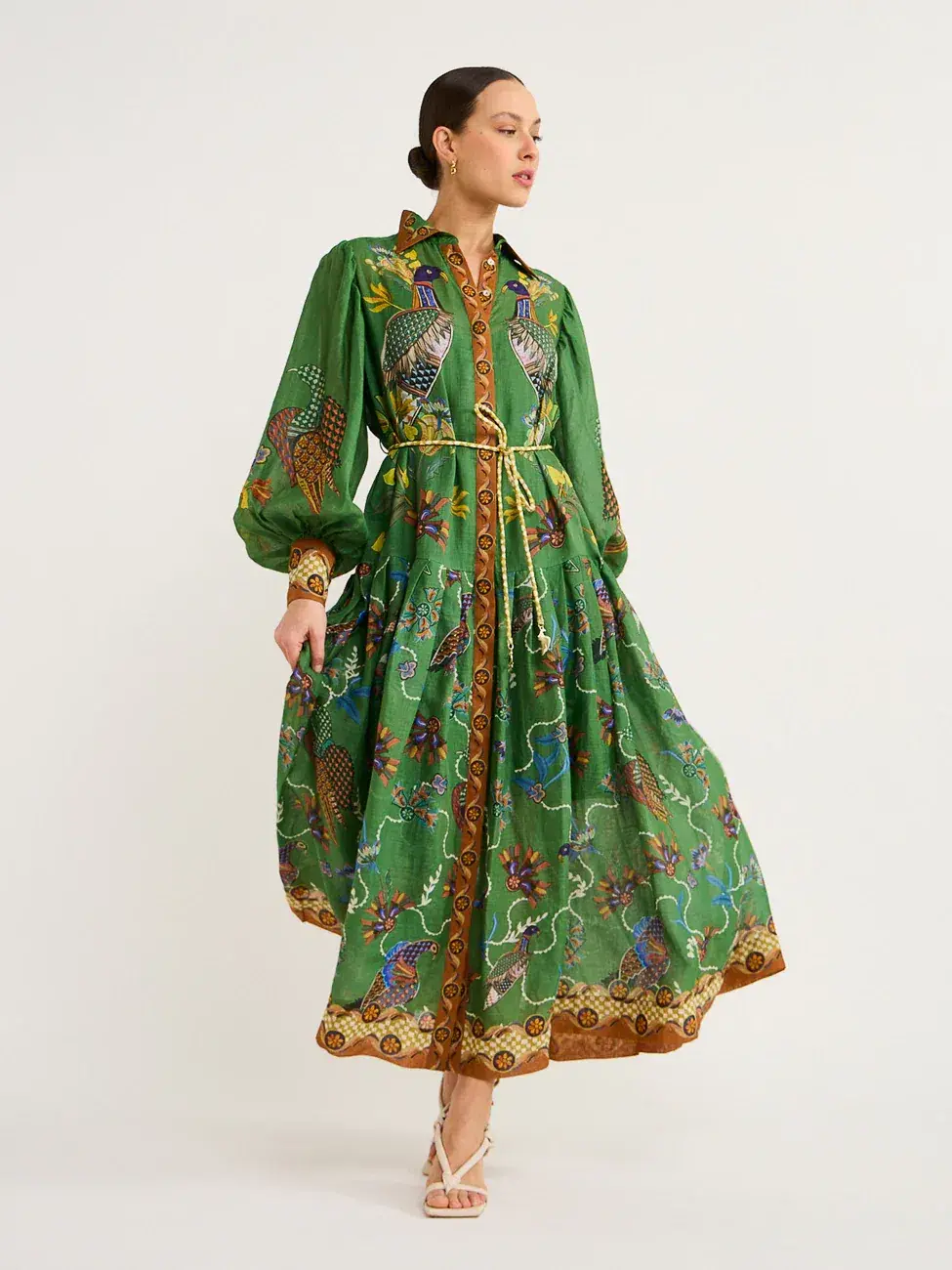 Alemais - Birdie Shirtdress in Jade - Size 8 (Fits 8 - 12) - Image 1