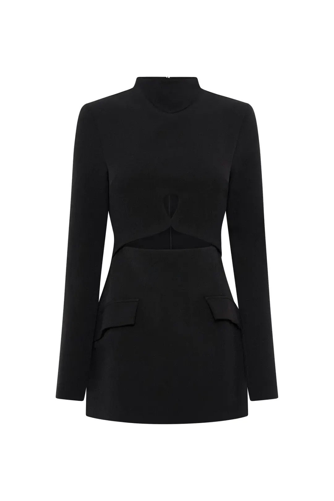 Camilla and Marc Ilona Long Sleeve Mini Dress Black Size 12 for rent on The Volte - main image