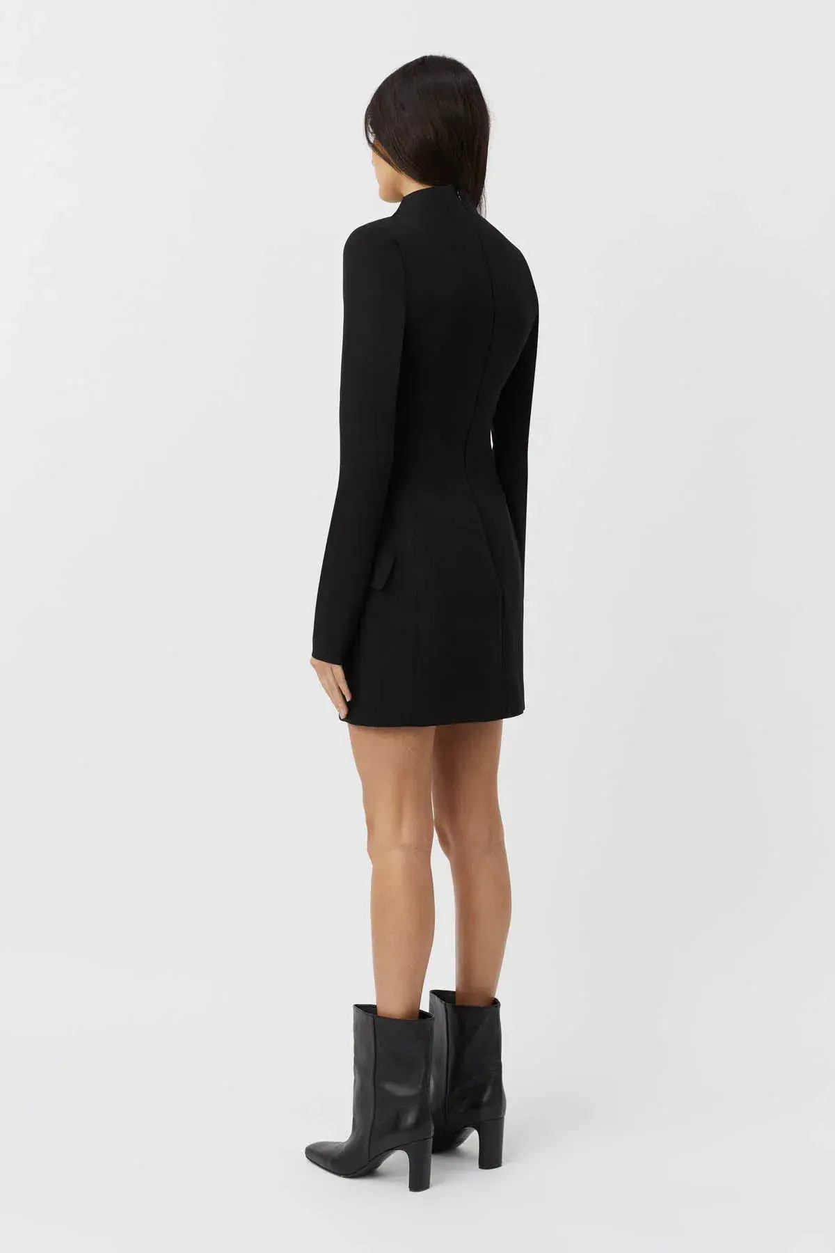 Camilla and Marc Ilona Long Sleeve Mini Dress Black Size 12 - Image 3