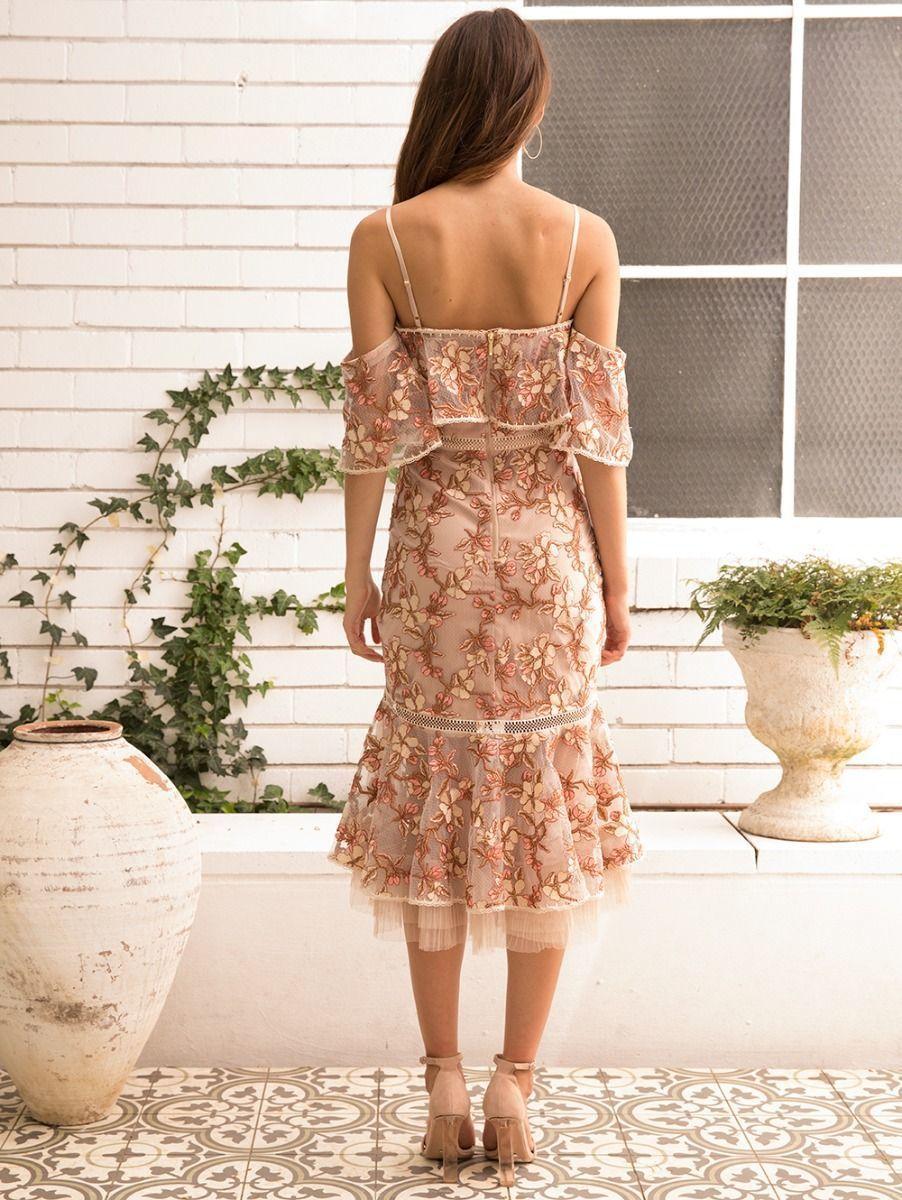 Rodeo Show Rowena Lace Dress Nude Size 8 - Image 2