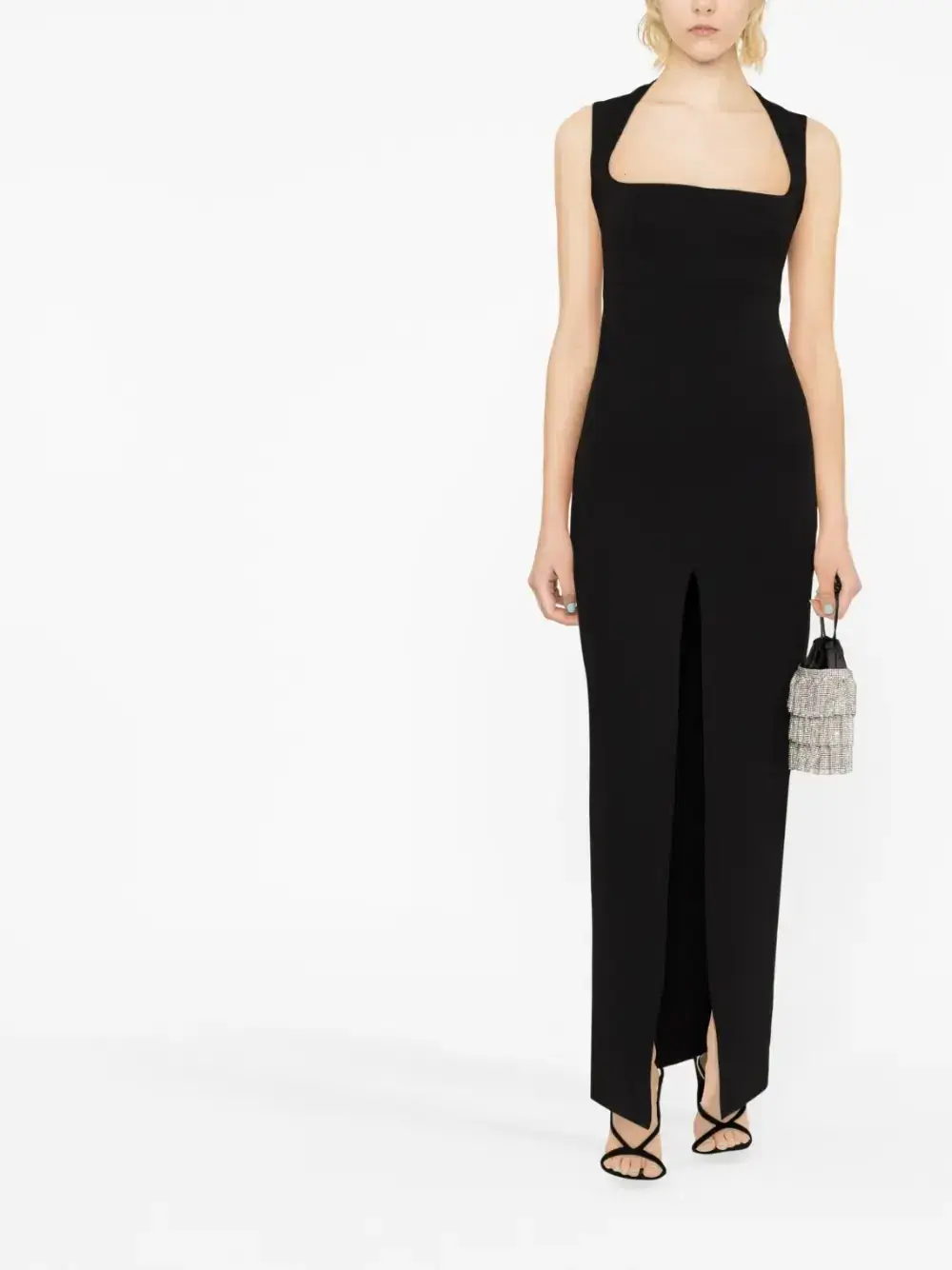 Solace London Sofia Maxi Dress in Black Size 10 for rent on The Volte - main image