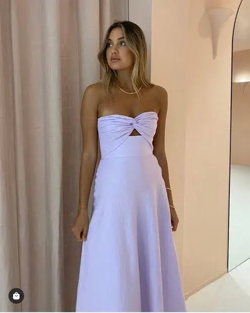 By Johnny Billie Strapless Dress Lilac Size 10  - Image 1