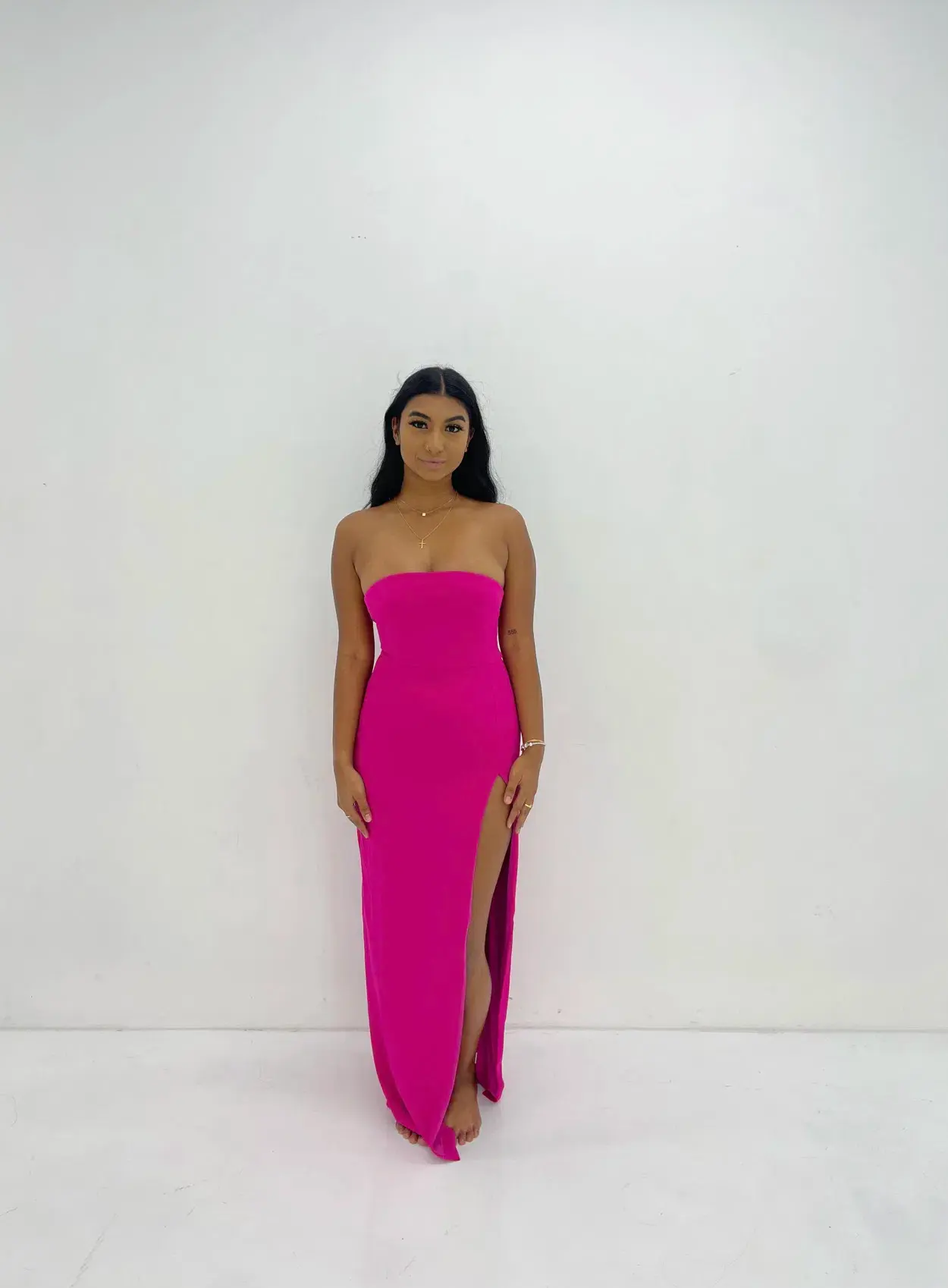 Meshki Rachel Midi Dress Pink Size S/Au 8 - Image 1