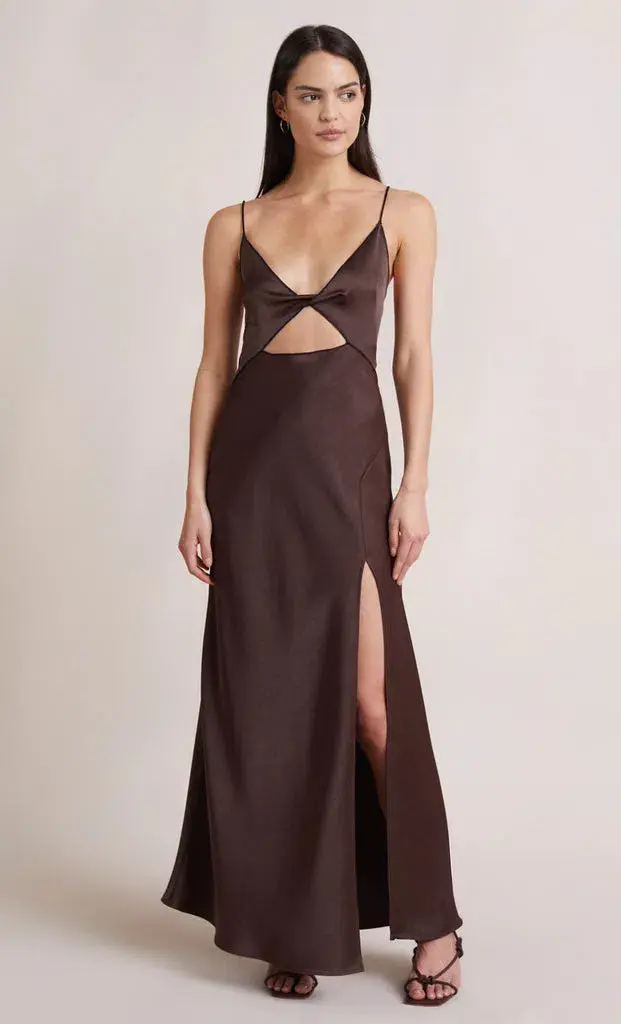 Bec & Bridge Hazel Maxi Dress In Chocolate Size 6 - Image 1