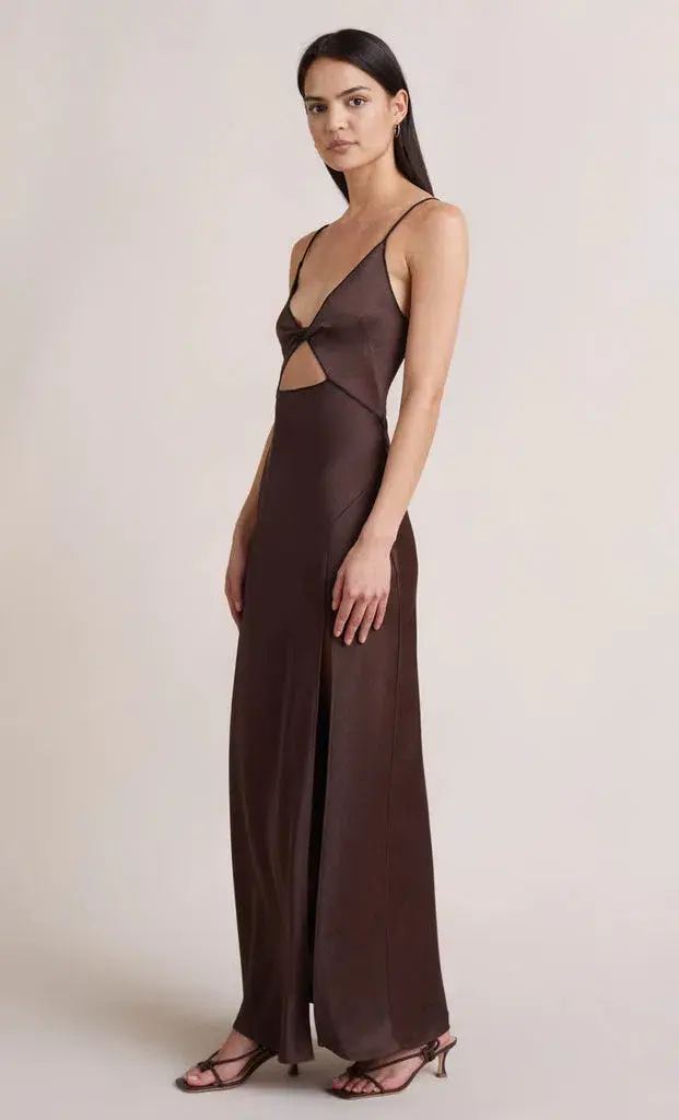 Bec & Bridge Hazel Maxi Dress In Chocolate Size 6 - Image 2