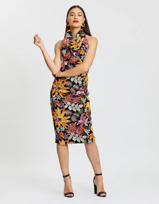 Eliya the Label Malika Dress Sequin Multi Size 8 - Image 1