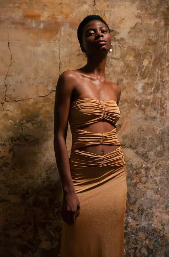Maygel Coronel Dorato Dress Gold One Size - Image 4