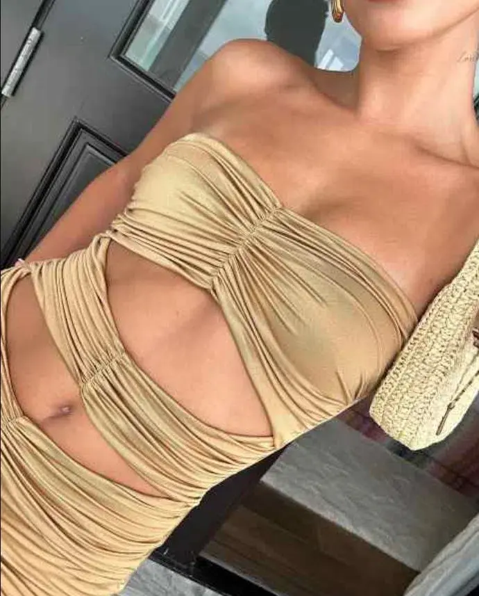 Maygel Coronel Dorato Dress Gold One Size for rent on The Volte - main image