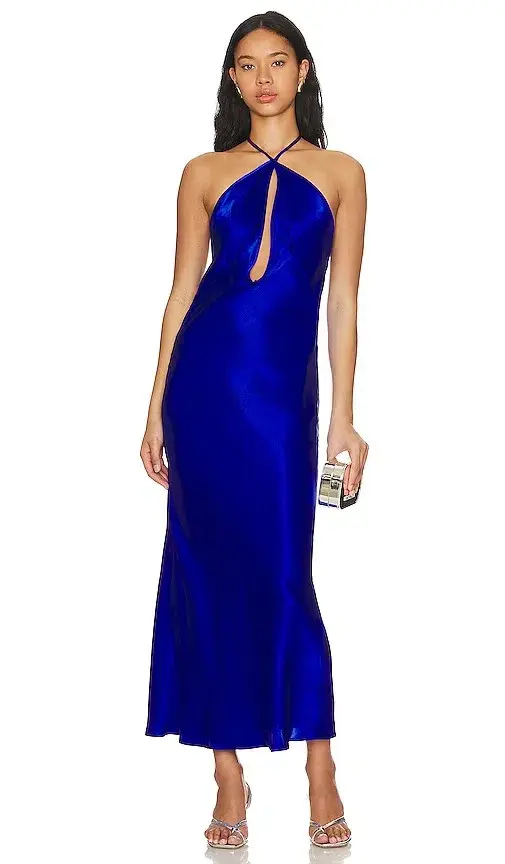 Natalie Rolt Irena Midi Blue Size 0 /AU 6 - Image 1