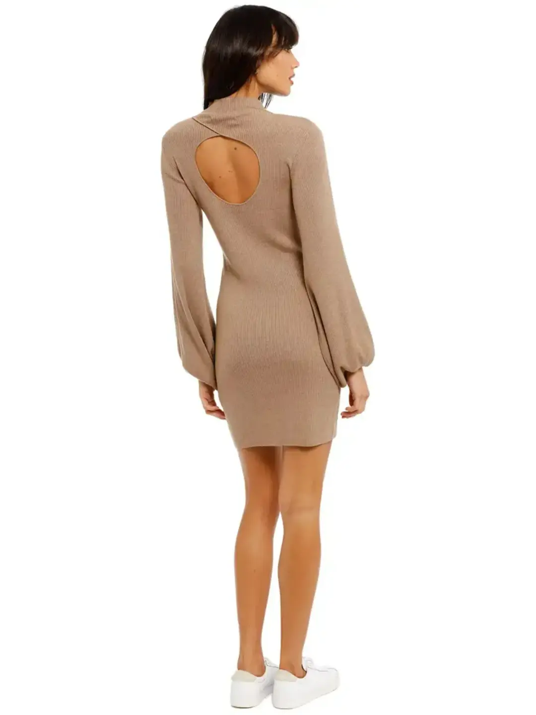 Bec & Bridge Lucy Knit Mini Dress Tobacco Size AU 6 for rent on The Volte - main image