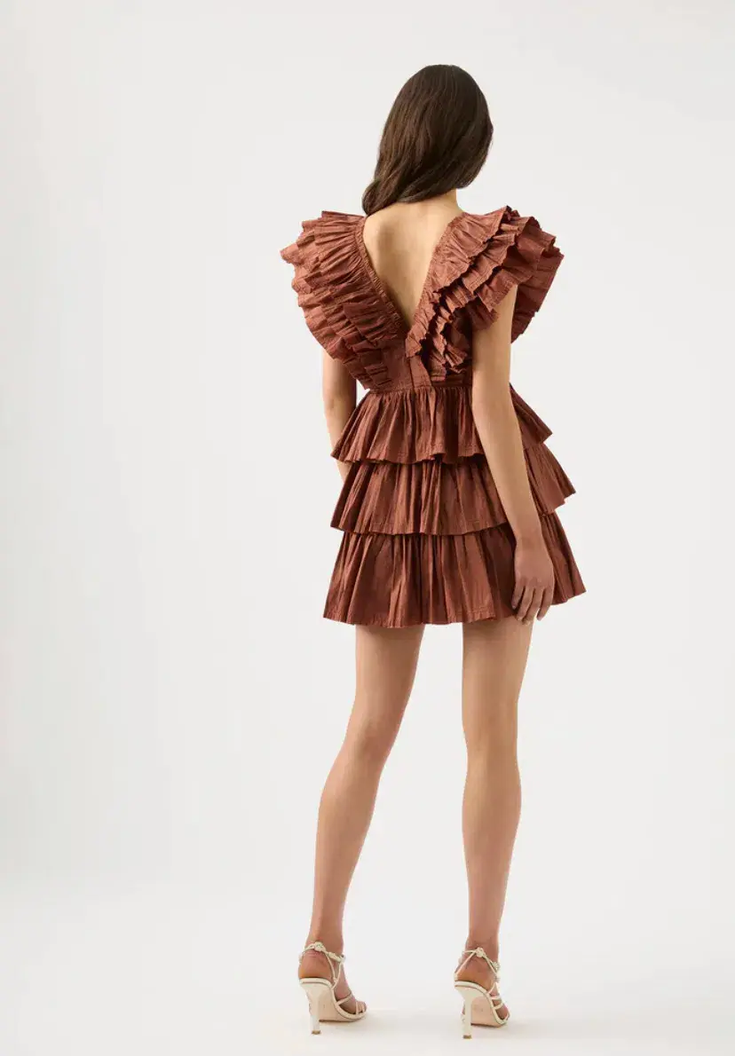AJE Rhythmic Frilled Mini Dress - Image 3