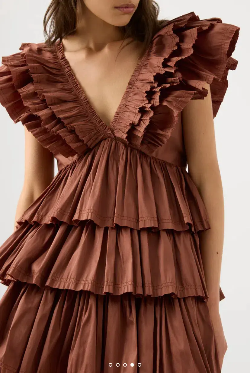 AJE Rhythmic Frilled Mini Dress - Image 2