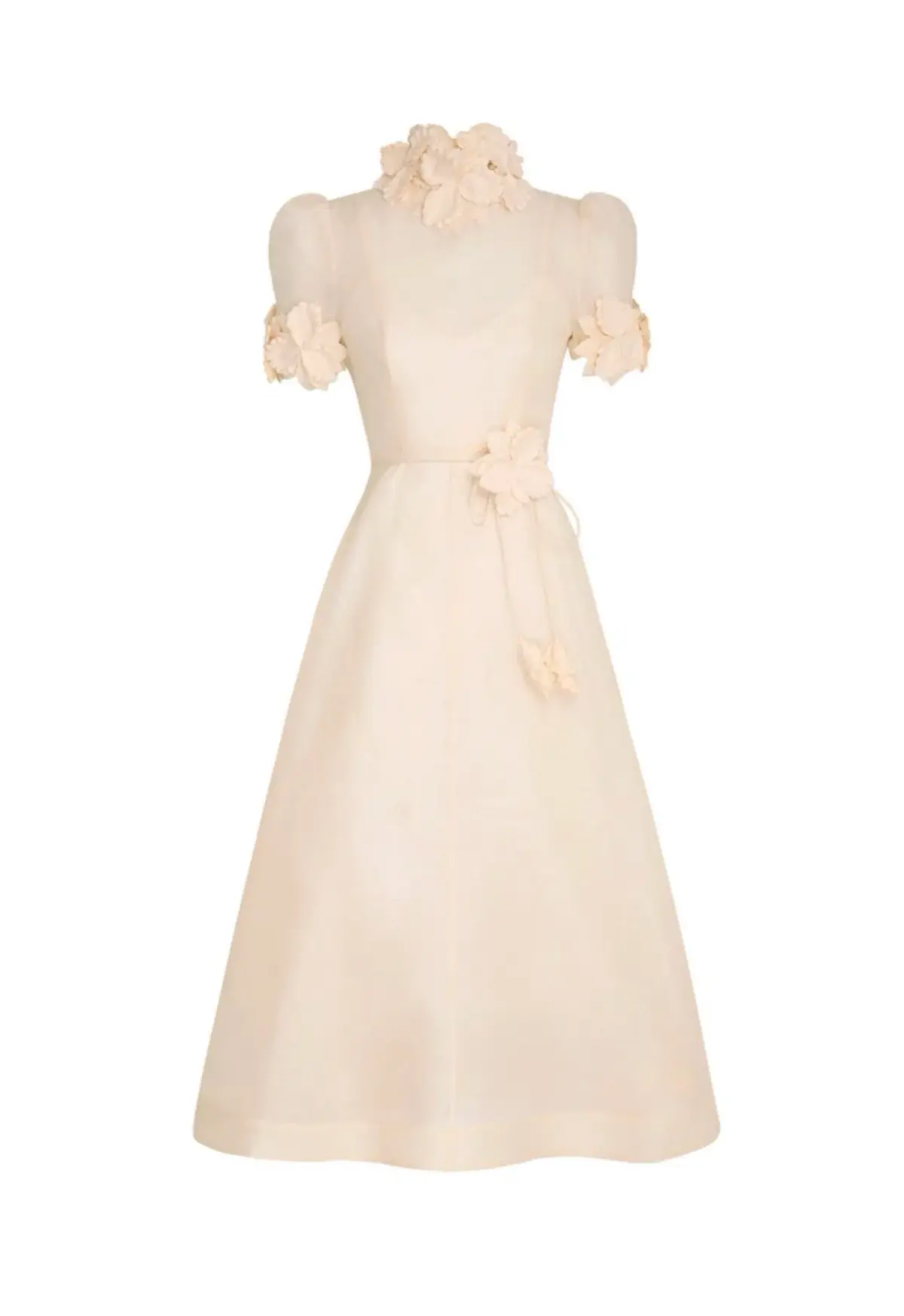 Zimmermann Luminosity Liftoff Midi Dress  in Cream Size 2 /Au 12 - Image 3