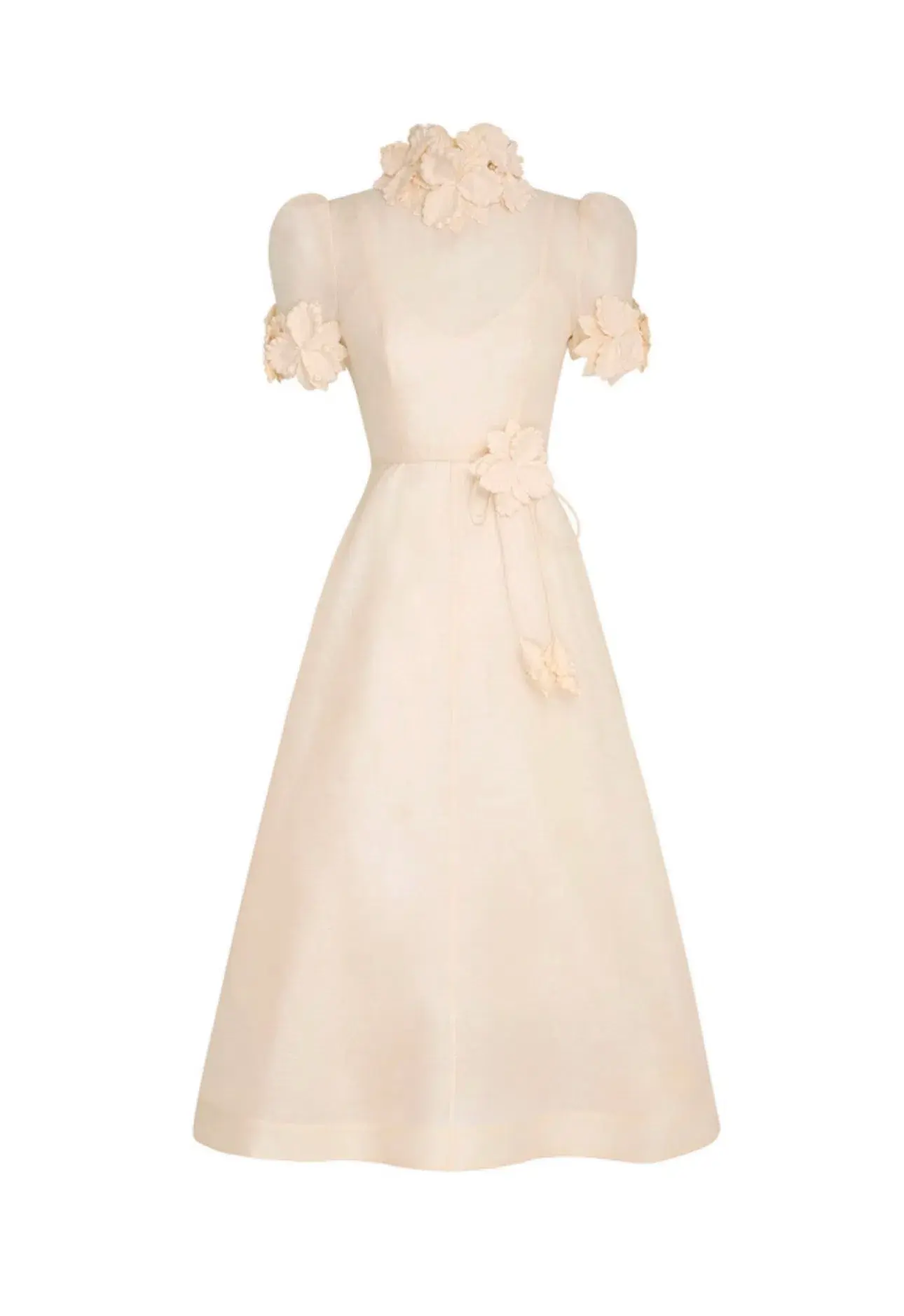 Zimmermann Luminosity Liftoff Midi Dress  in Cream Size 2 /Au 12 - Image 3