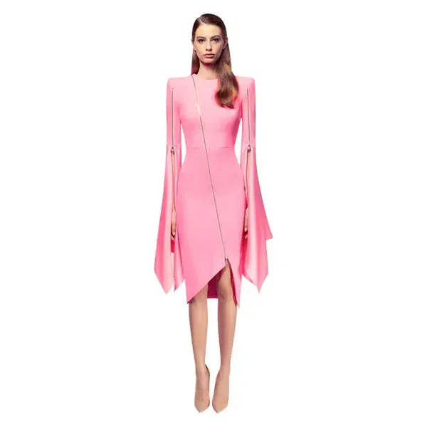 Alex Perry Darcy Dress Pink Size 6 - Image 1