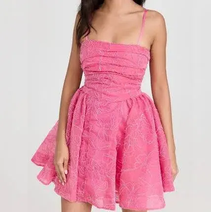Aje Evangeline Cornelli Mini Dress Pink Size 6 - Image 2