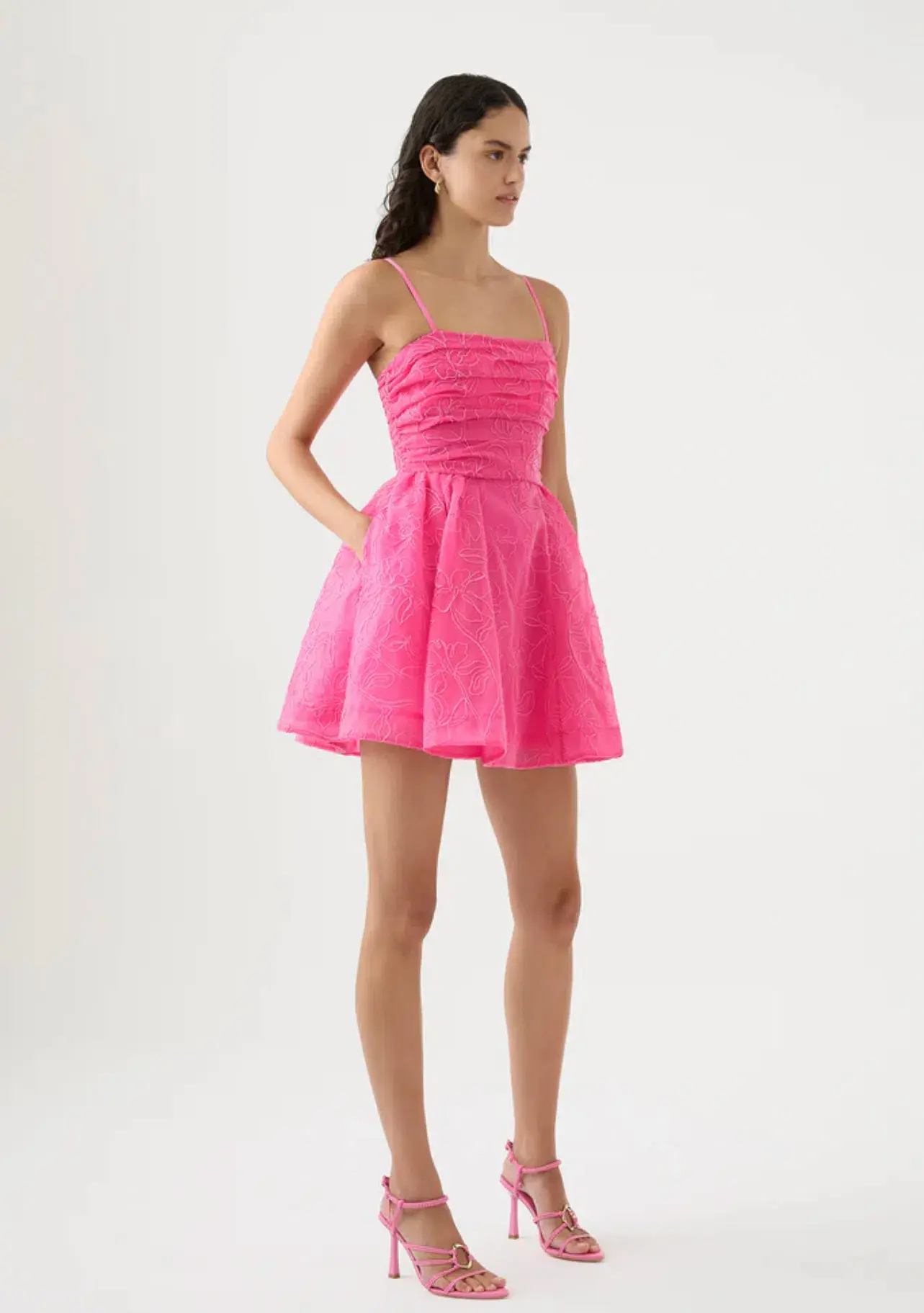 Aje Evangeline Cornelli Mini Dress Pink Size 6 - Image 1