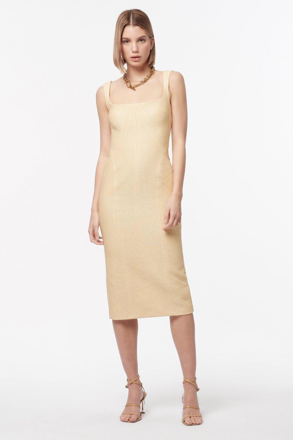 Manning Cartell Neo Classic Midi Dress in Almond (GOLD) size 10 - Image 3