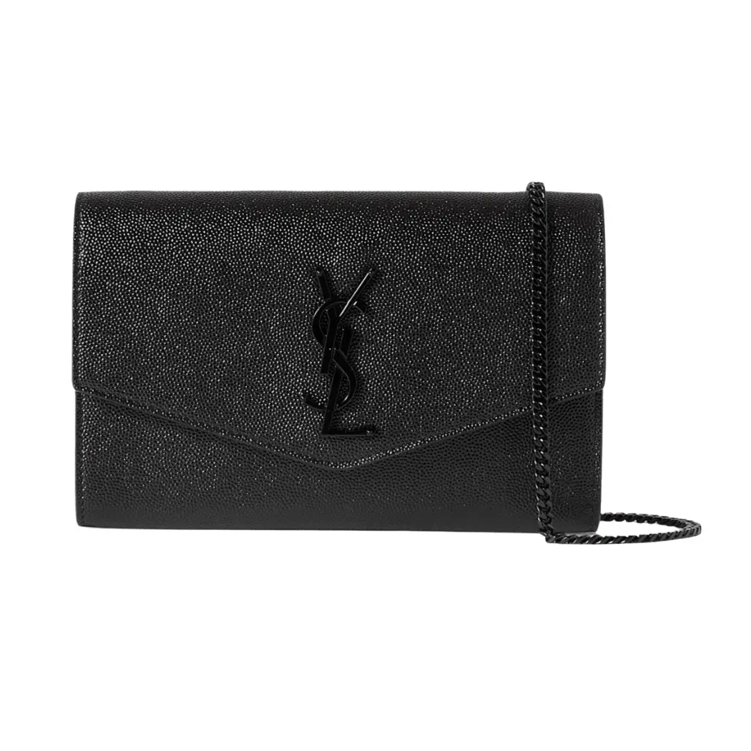 Saint Laurent Uptown Envelope Handbag Black On Black - Image 1