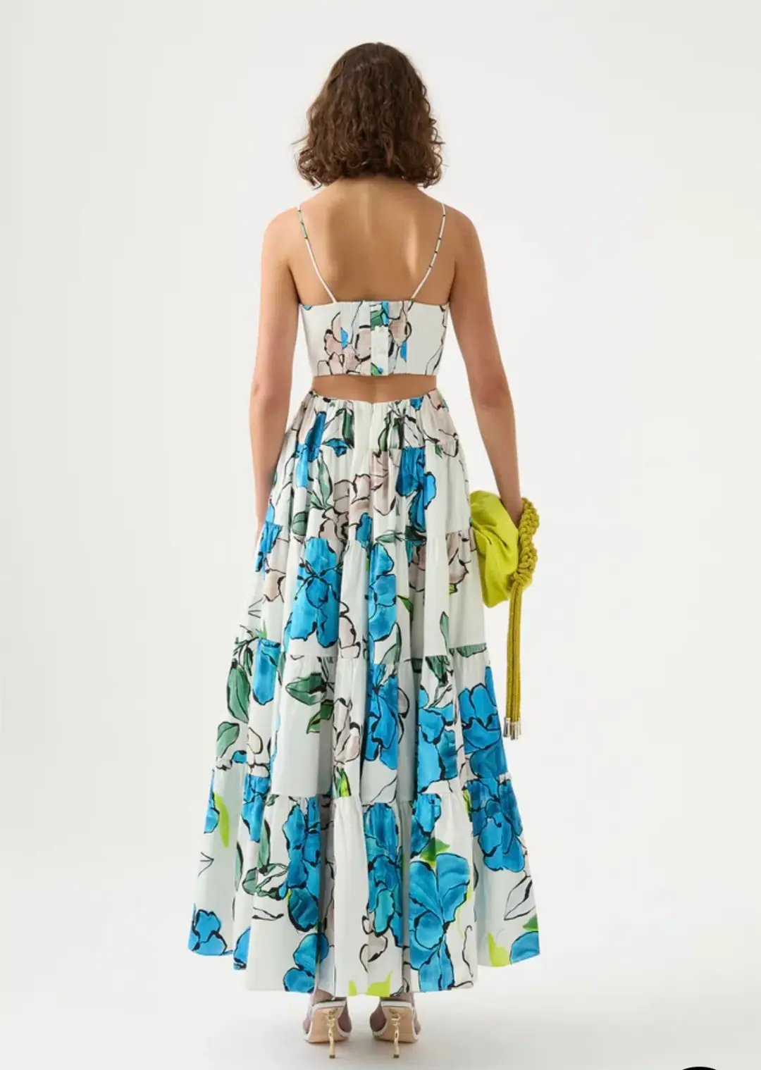 Aje Botanical Tiered Maxi Dress Print Size AU 8 for rent on The Volte - main image