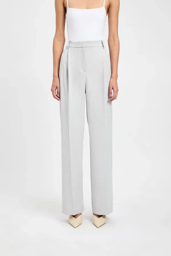 Kookai Ariel Pleated Pant Soft Grey Size AU 8 - Image 3