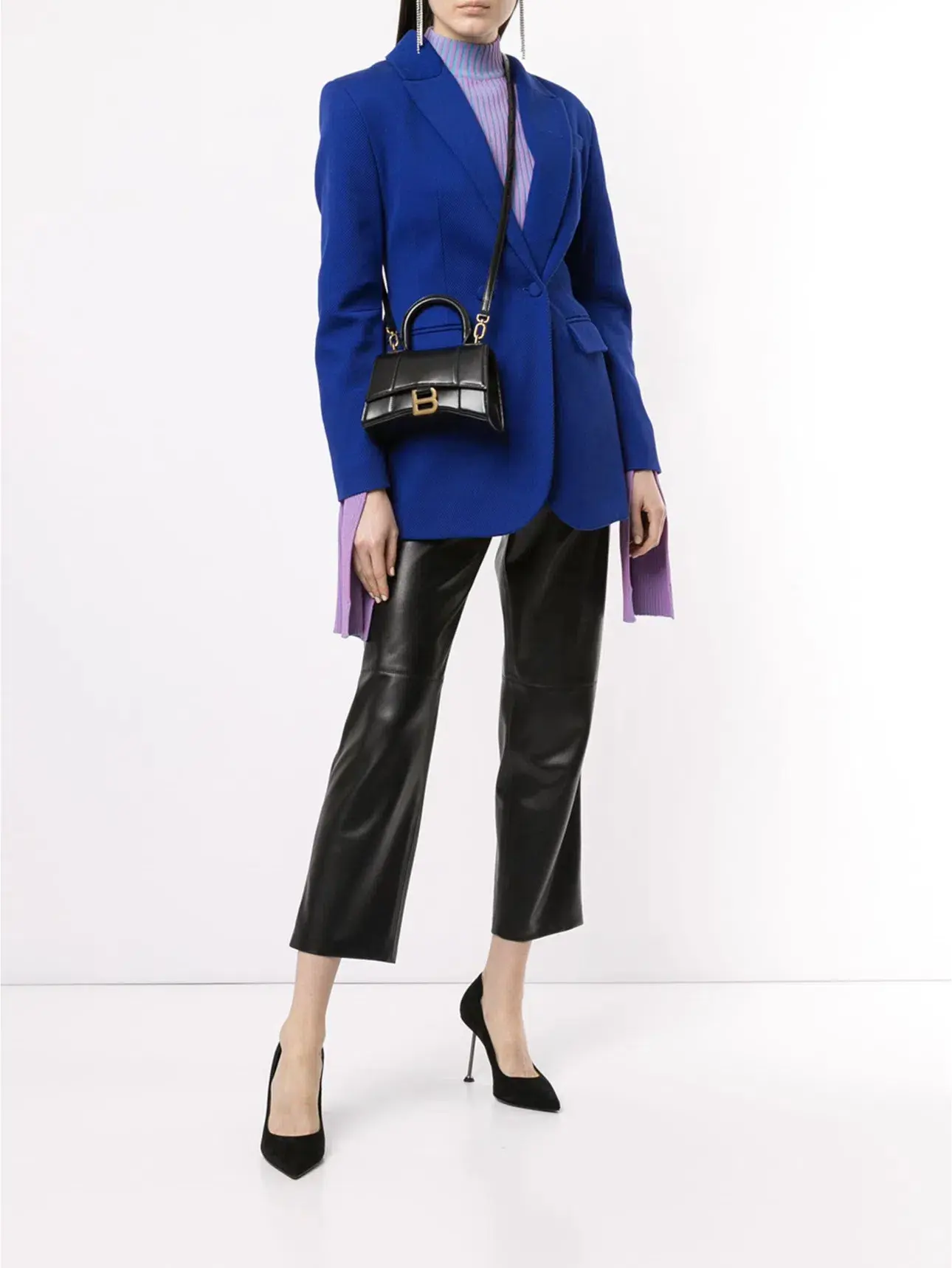 Balenciaga Hourglass Top Handle Bag Black Size XS - Image 2