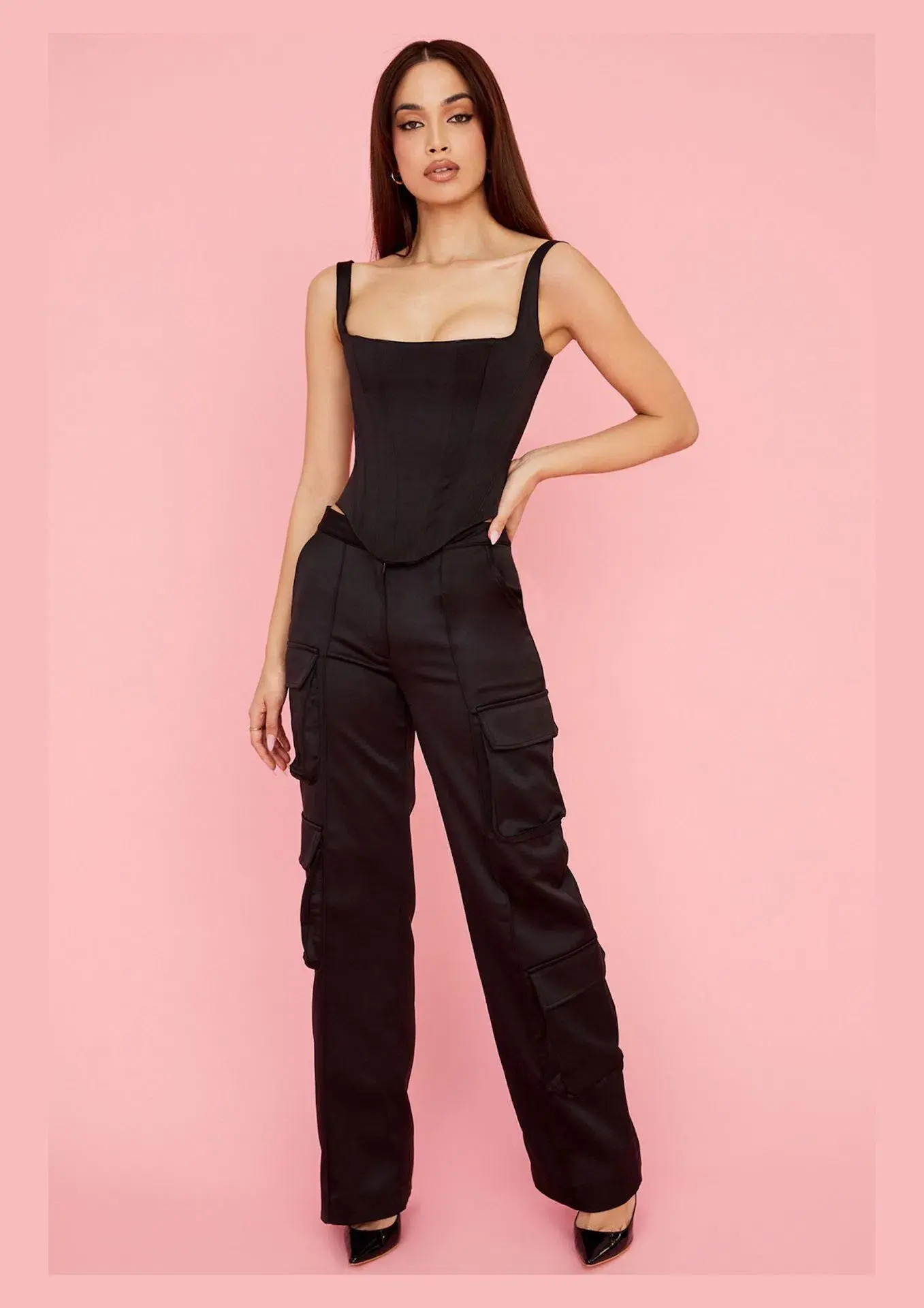 House of CB Rafa Corset & Daria Pants Set Black Size XS / AU 6 - Image 1