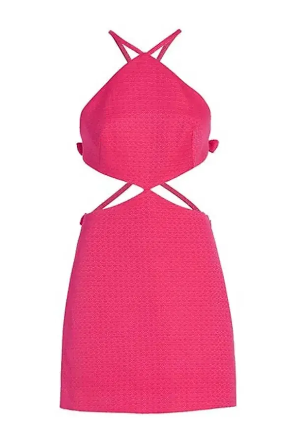 Alexis Chella Bow Detail Mini Dress Rose Size XS/Au 6 - Image 5