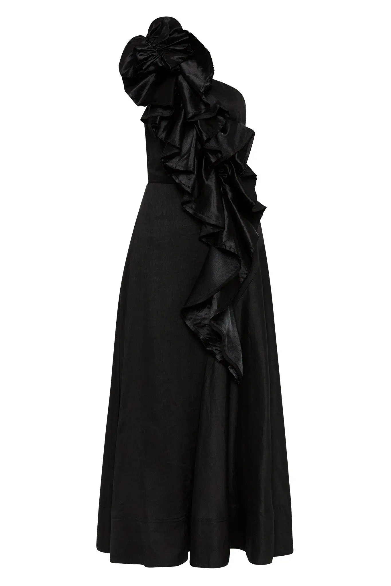 AJE Adelia Ruffle Midi Dress Black Size 8 - Image 5
