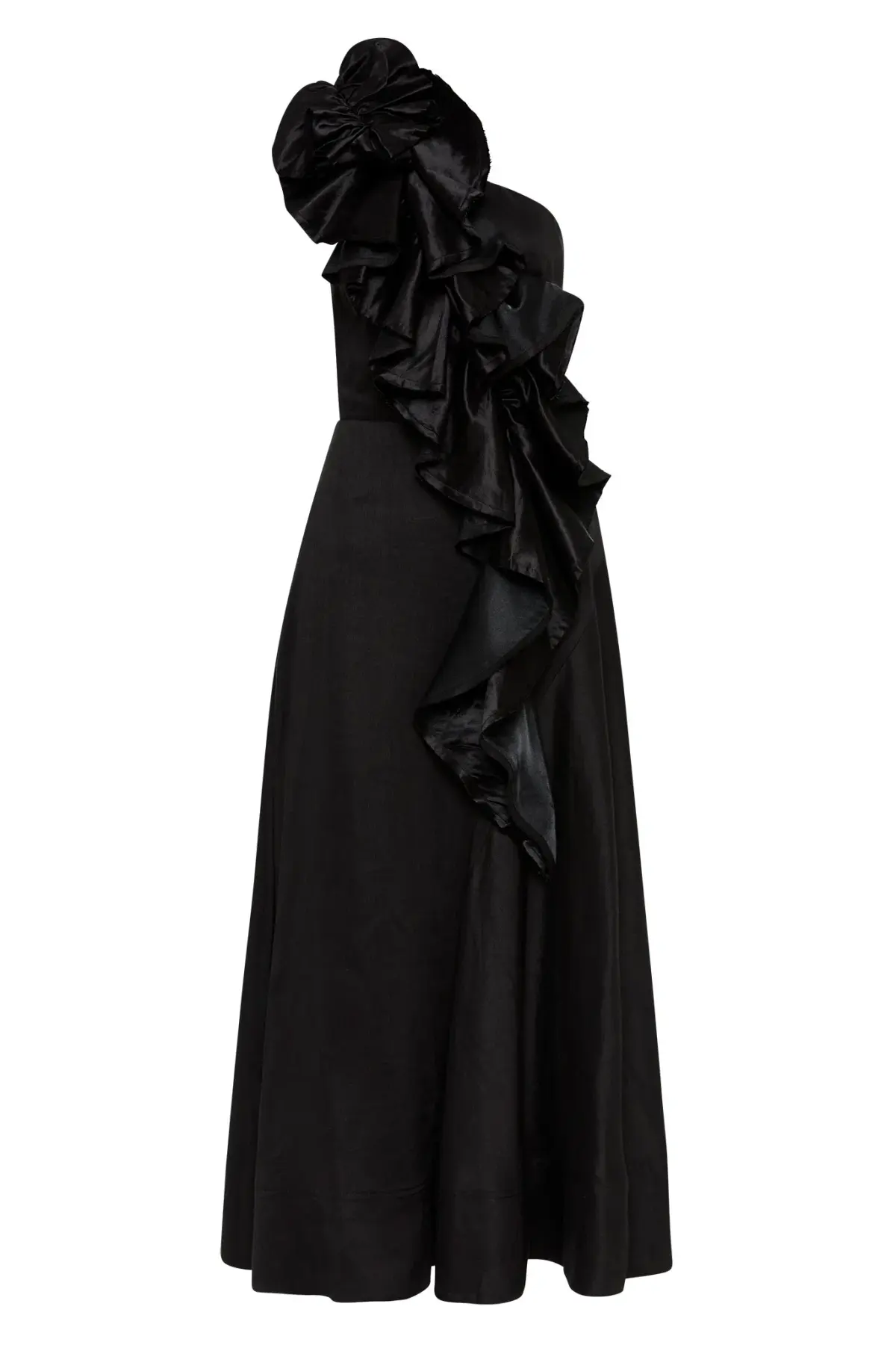 Aje Adelia Ruffle Dress Black Size 10 - Image 3