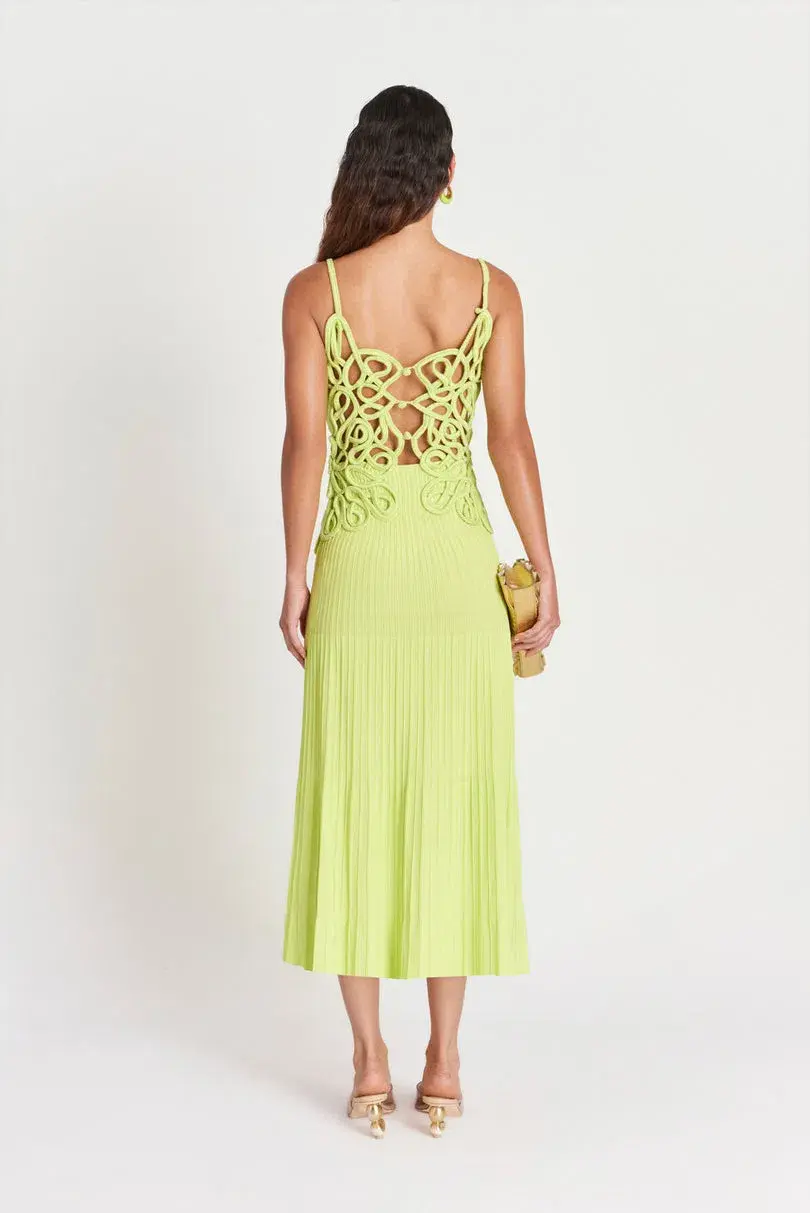 Cult Gaia Nalda Dress Lime Green Size XS / AU 6 - Image 3