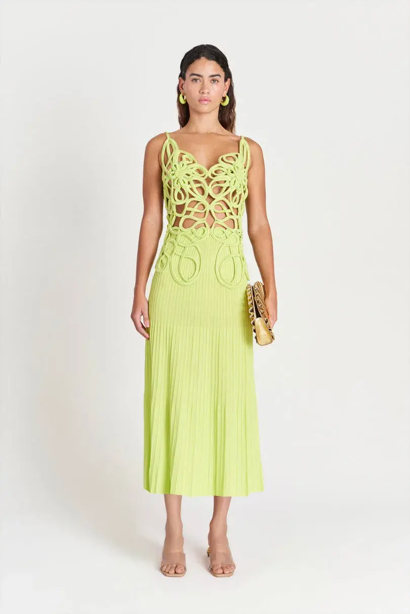 Cult Gaia Nalda Dress Lime Green Size XS / AU 6 - Image 2