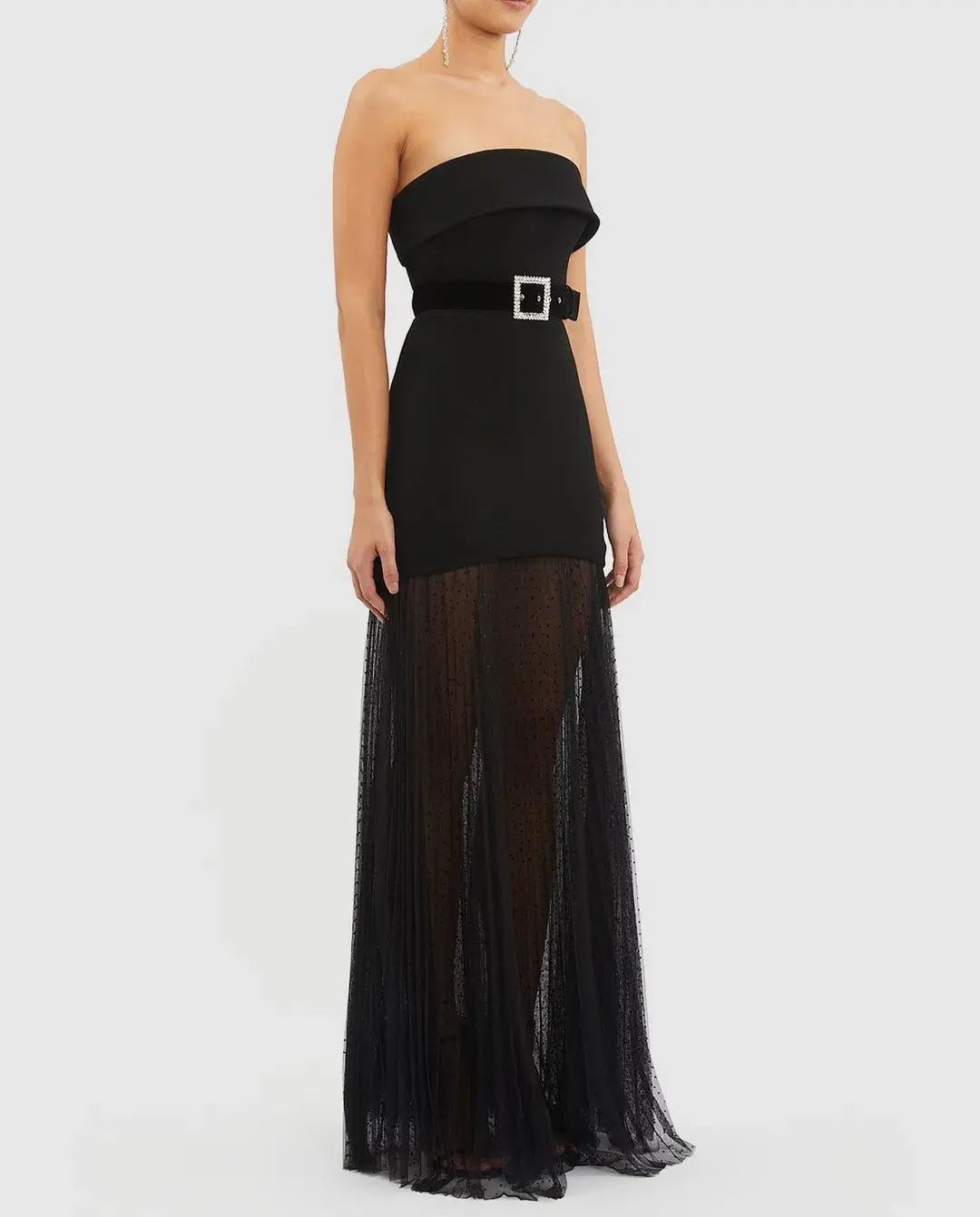 Rebecca Vallance Yvonne Strapless Gown Black Size 6  for rent on The Volte - main image